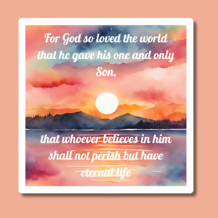 Adesivo John 3:16 Bíblia Verso à prova d'água solar