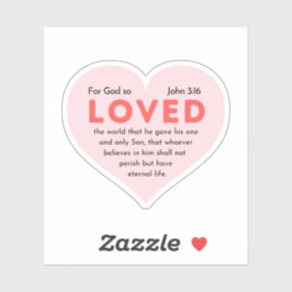 Adesivo John 3:16 Por Deus tanto amou o mundo