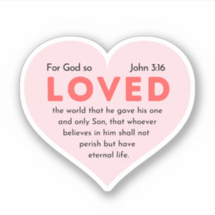 Adesivo John 3:16 Por Deus tanto amou o mundo