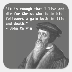 adesivo John Calvin (vida e morte)