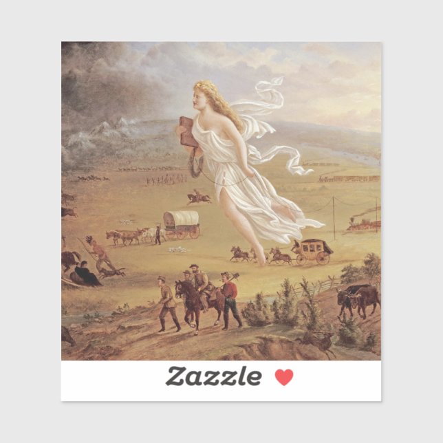 Adesivo John Gast - Progresso Americano (Folha)