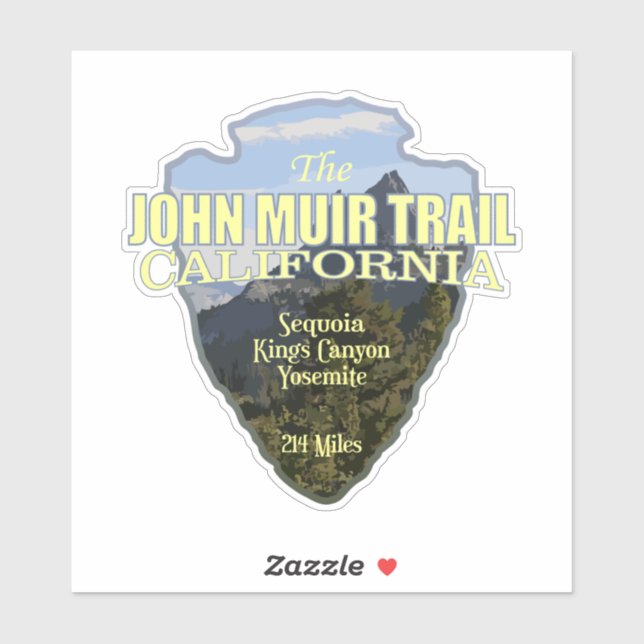 Adesivo John Muir Trail (seta) (Folha)