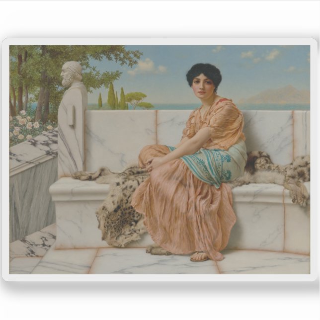 Adesivo John William Godward - Reverie (Frente)