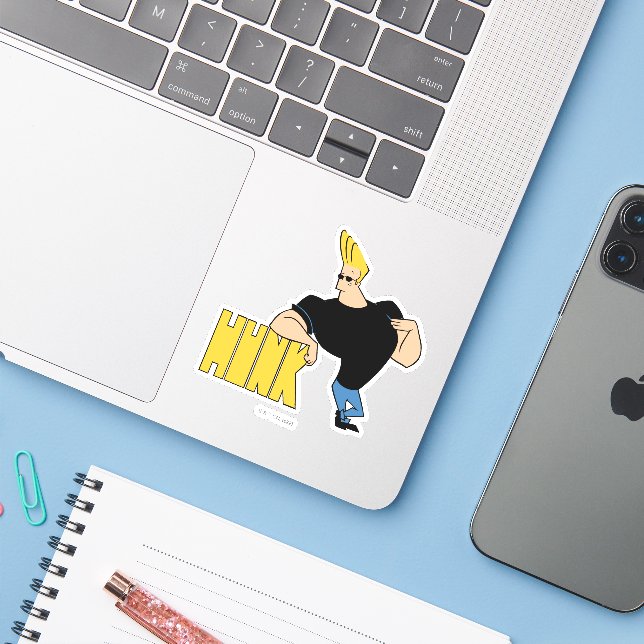 Adesivo Johnny Bravo - Hunk (Notebook com iPhone)