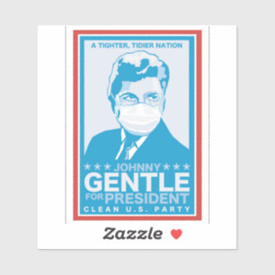 Adesivo Johnny Gentle para Presidente - Jest Infinito