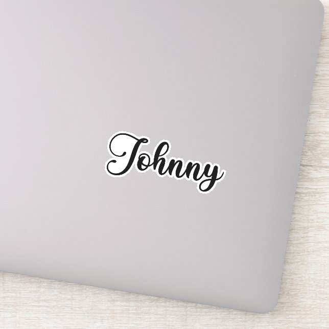Adesivo Johnny Name - Caligrafia manuscrita (Detalhe)