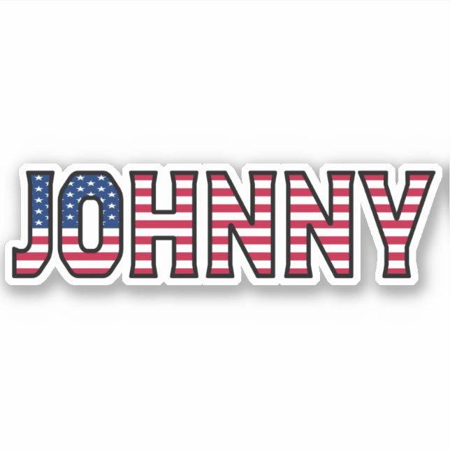 Adesivo Johnny Name Vorname USA Sticker Stickerset (Frente)