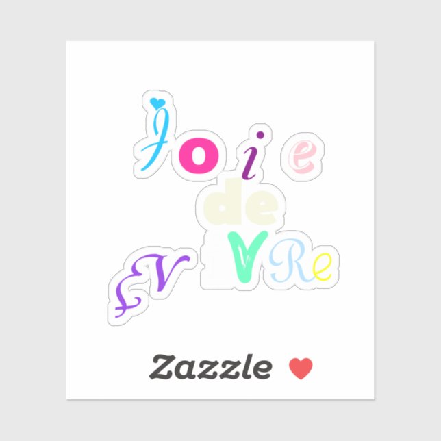 Adesivo Joie de vivre Custom-Cut Vinyl Sticker (Folha)