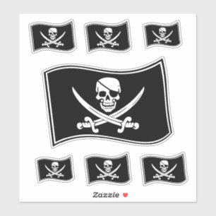 Adesivo Jolly Roger Pirate Flag Skull e Cruzadas