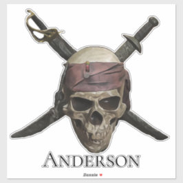 Adesivo Jolly ROGER Pirate Skull Sticker