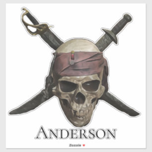 Adesivo Jolly ROGER Pirate Skull Sticker