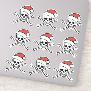 Adesivo Jolly Roger poison skull and bones pirate santa
