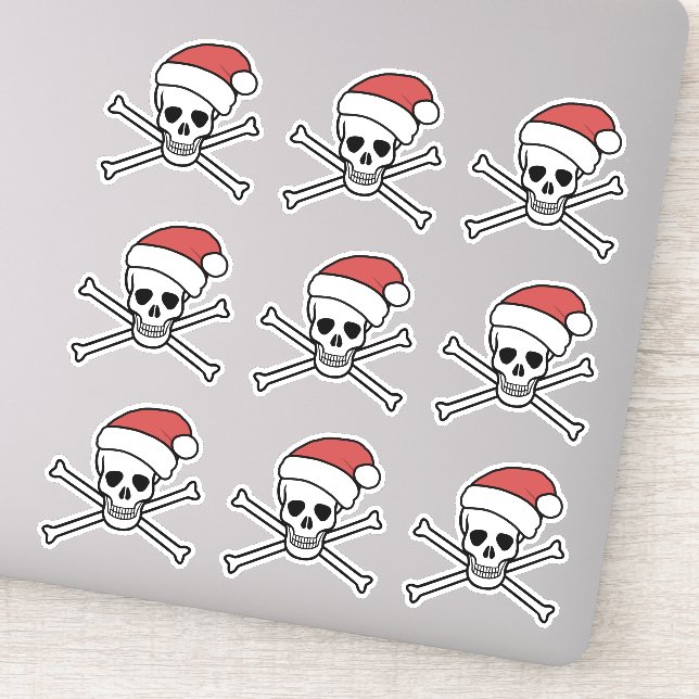 Adesivo Jolly Roger poison skull and bones pirate santa (Detalhe)