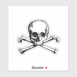 Adesivo Jolly Roger Skull e Cross Bones Pirate