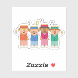 Adesivo JollyKins Colorful Barbershop Quartet