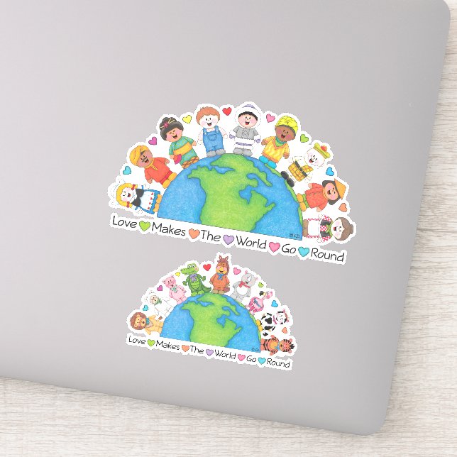 Adesivo JollyKins Love faz o mundo girar (Conjunto de 2) (Detalhe)