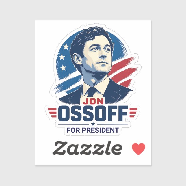 Adesivo Jon Ossoff Presidente 2028   (Folha)