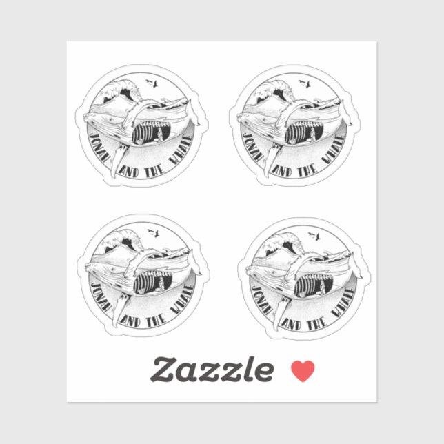 Adesivo Jonah no while bíblia art (Folha)