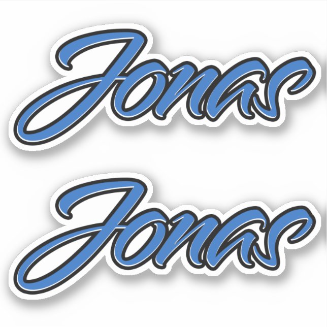 Adesivo Jonas Name blue Aufkleber Sticker Stickerset (Frente)