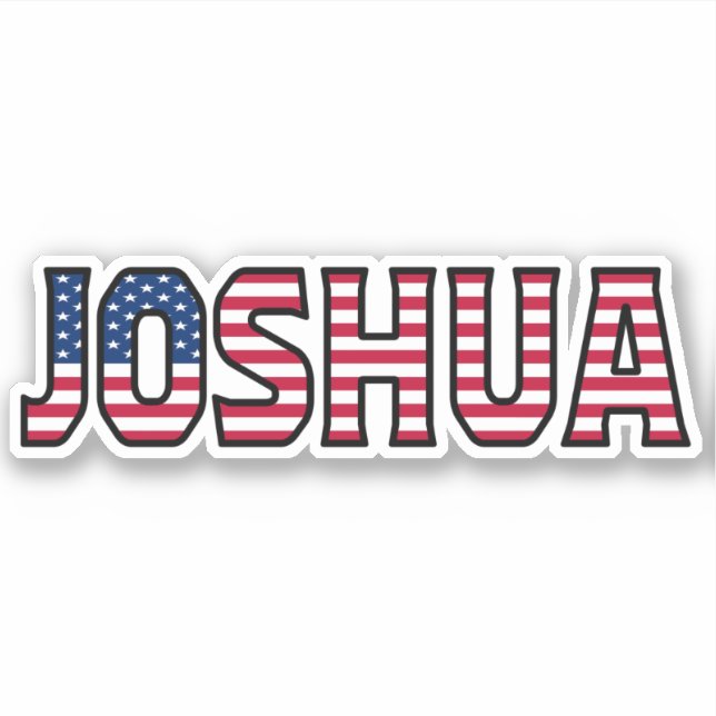 Adesivo Joshua Name Vorname USA Sticker Stickerset (Frente)