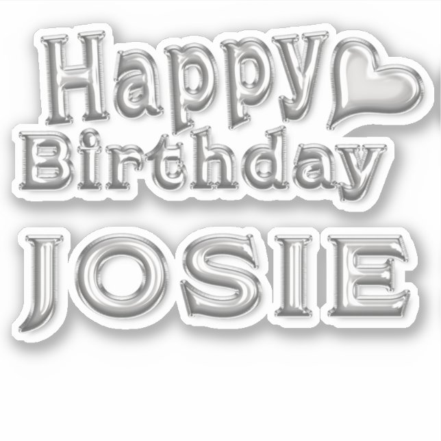 Adesivo Josie Happy Birthday silver Aufkleber Sticker (Frente)
