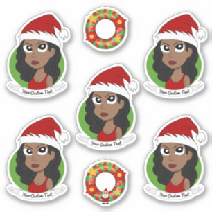 Adesivo Jovens afro-americanas fazem cartografia de férias