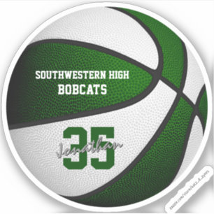 Adesivo Jovens do time de basquetebol branco verde