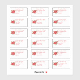 Adesivo Joy Bauble Nome e Endereço Individual de Natal