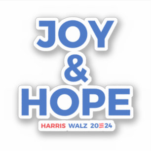 Adesivo Joy e Hope - Harris Walz 2024