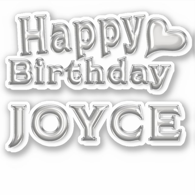 Adesivo Joyce Happy Birthday silver Aufkleber Sticker (Frente)