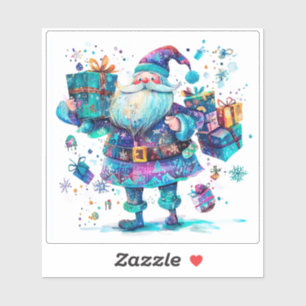 Adesivo Joyful Violet Papais noeis Espalha o Natal