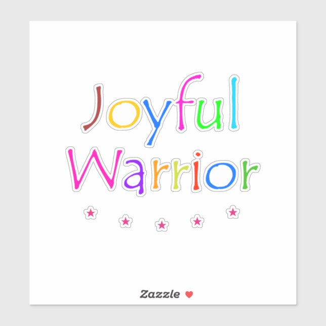 Adesivo Joyful Warrior (Folha)