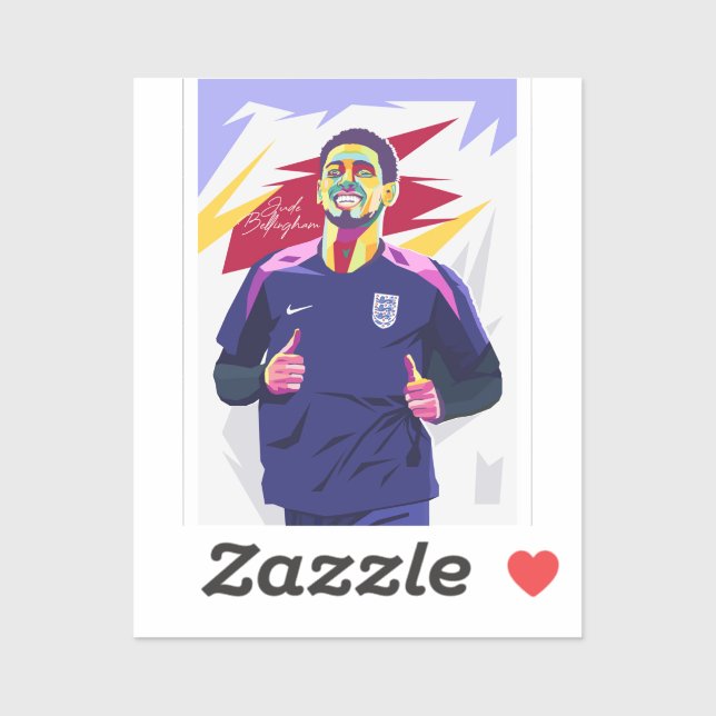 Adesivo Jude Bellingham Pop Art (Folha)