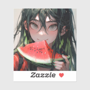 Adesivo Juicy Summer Watermelon Anime Girl