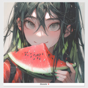 Adesivo Juicy Summer Watermelon Anime Girl