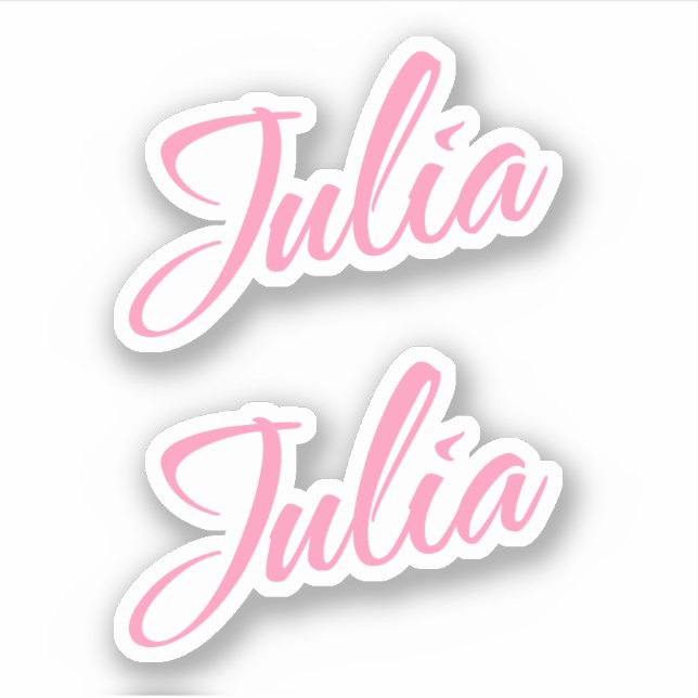 Adesivo Julia Decorative Name (Nome decorativo da Julia) n (Frente)