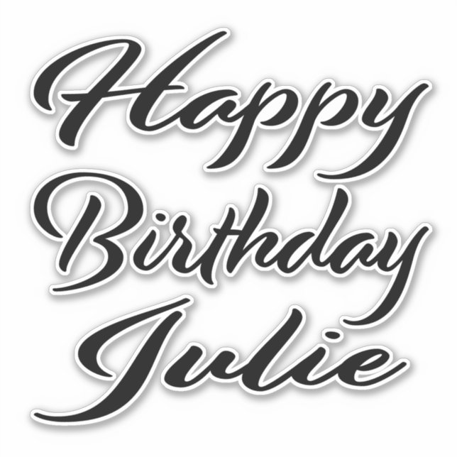 Adesivo Julie Name Vorname black Sticker Geburtstag (Frente)