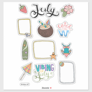 Adesivo July Sticker Sheet – Fun in the Sun