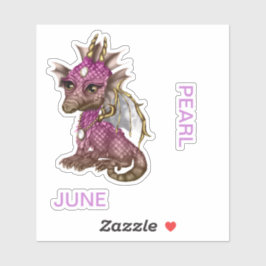 Adesivo June Dragon Birthstone Sticker