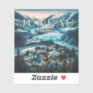 Adesivo Juneau Alaska 3 Inch Vinyl Sticker