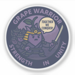 Adesivo Juntos Conquistamos Samurai Grape 