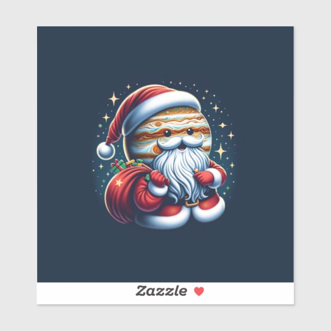 Adesivo Júpiter Jolly Velho Papai Noel Astronomia (Folha)