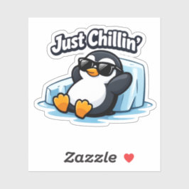 Adesivo JUST CHILLING PINGUIN Throw Pillow