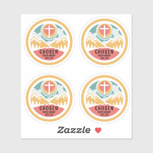 Adesivo Juventude cristã escolhida (Folha)