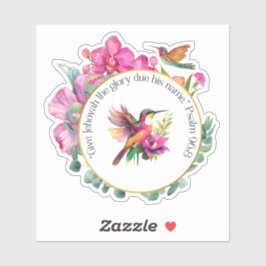 Adesivo JW Vinyl Sticker 2025 Year Texto com Hummingbird