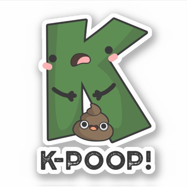 Adesivo K-poop Funny K-pop Poo Pun (Frente)