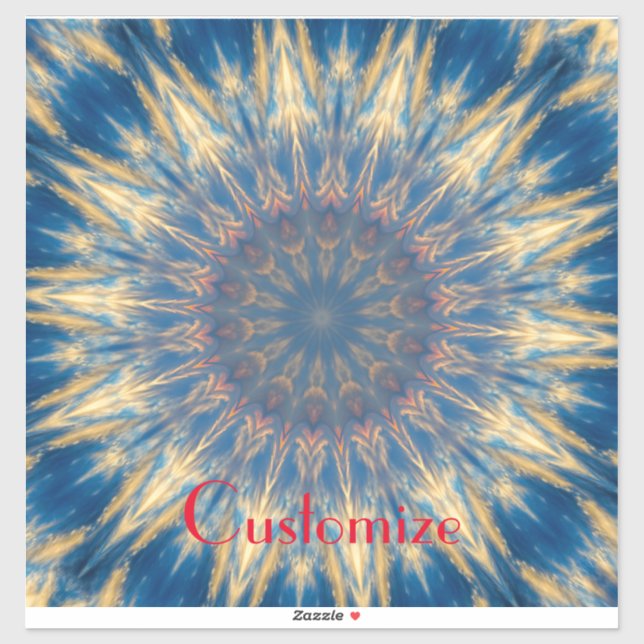 Adesivo Kaleidoscópio Blue Chakra Thunder_Cove (Folha)