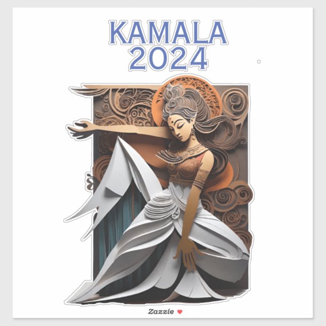 Adesivo Kamala 2024 para o Presidente Thunder_Cove (Folha)