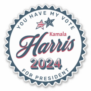 Adesivo Kamala Harris 2024   Tem o meu voto