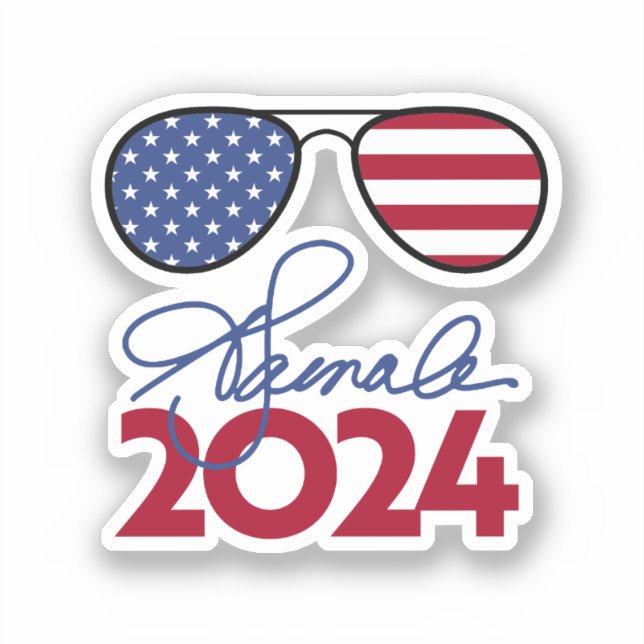 Adesivo Kamala Harris Aviator Flag (Frente)
